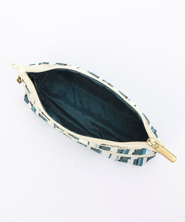 LeSportsac COSMETIC CLUTCH/ティールグリーンストライプ ティールグリーンストライプ