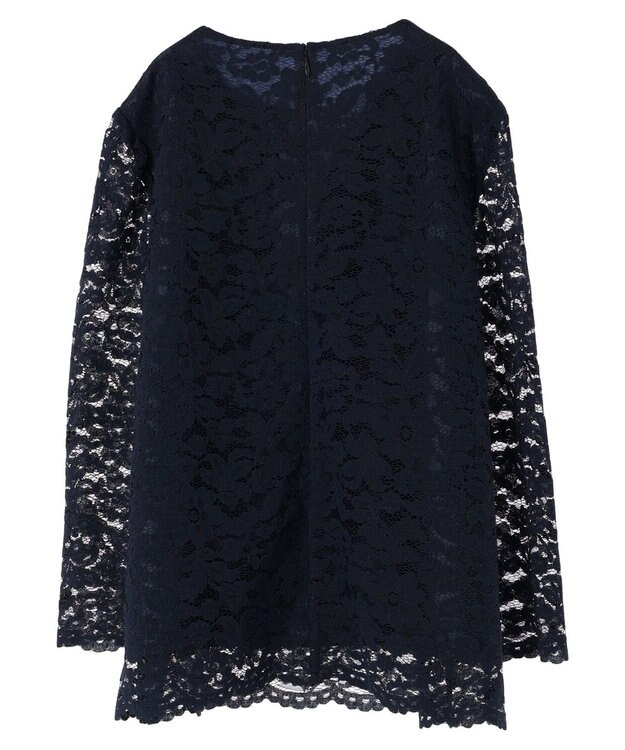 Green Parks ｅｆ－ｄｅ　レースクルーネックブラウス Dark Navy