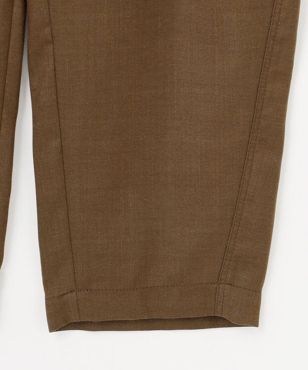 自由区 【SHIHOさん着用】デニムライクツイルカーブテーパード パンツ ブラウン