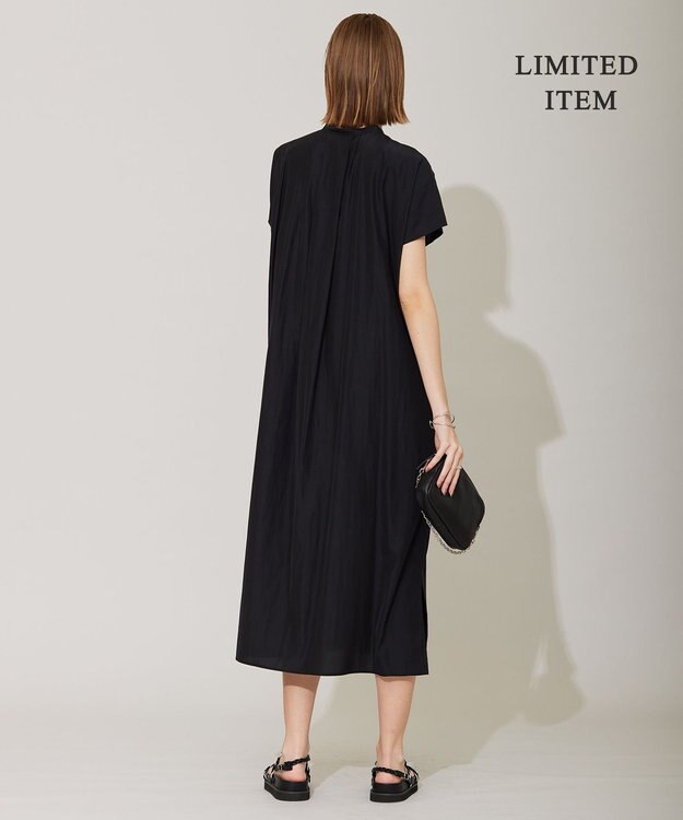 ICB 【WEB限定・洗える】 バンドカラーワンピース ブラック系