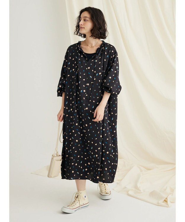 CRAFT STANDARD BOUTIQUE 柄ギャザーマキシワンピース Small Flower