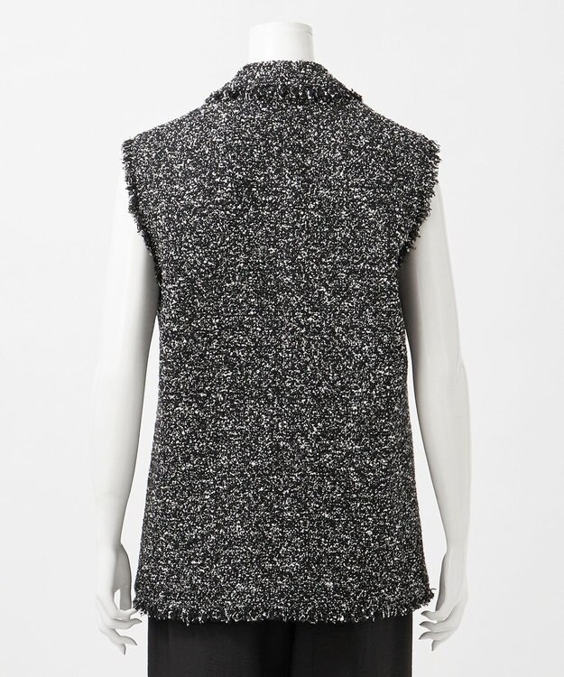 23区 L 【GOLD LABEL】CAMPOREバイカラーツイード ジレ モノトーン系