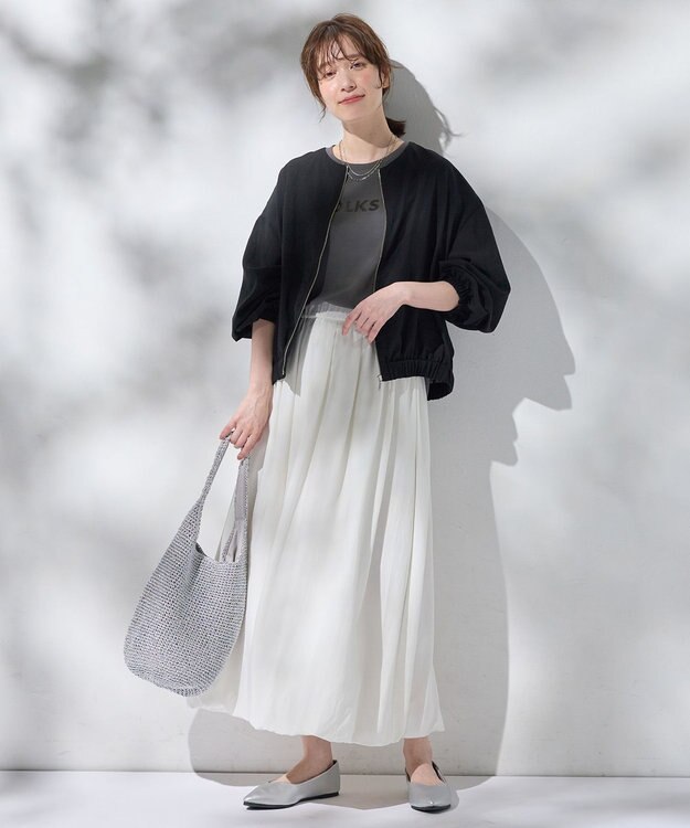 ANY L シアーブルゾン ブラック