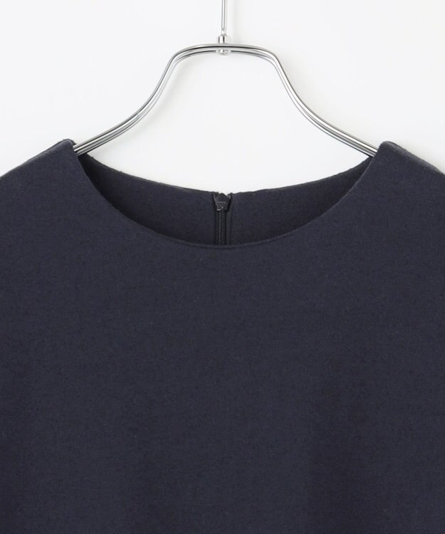 #Newans 【セレモニーにも/洗濯機可】パフスリーブロングワンピース​ ネイビー