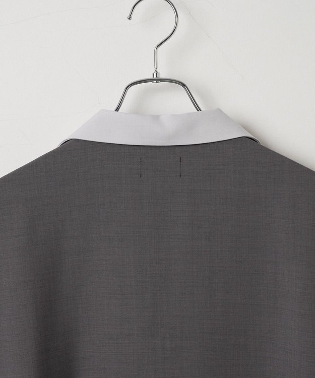 WEGO カラーブロックオープンカラーシャツ（S） ダークグレー