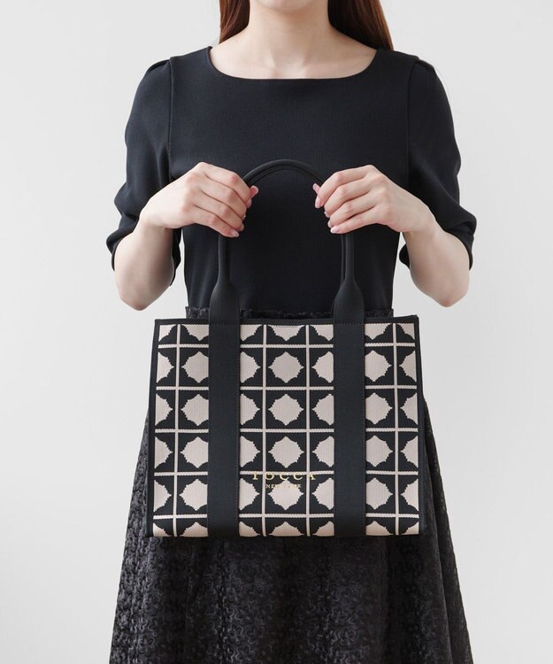 TOCCA TOUCHER KNIT BAG ニットバッグ ブラック系5