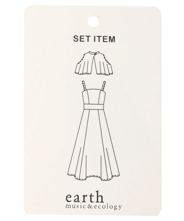 earth music&ecology ＳＥＴ２点ケープ＋キャミワンピース Black