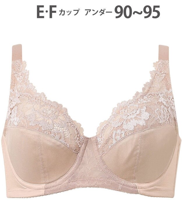 Wing ブラジャー バストをしっかり包みこむ 背中の段差を軽減 綿混(カップ肌側) フルカップブラ KB2115 ウイング／ワコール ベージュ