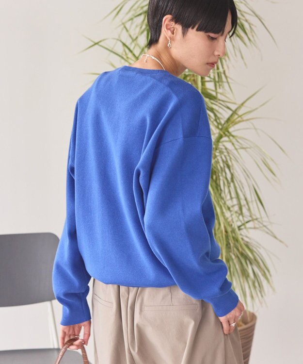 AMERICAN HOLIC スウェットライクニットプルオーバー Blue