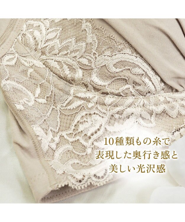 BRADELIS New York 【BRADELIS NewYork peace/ノンワイヤー】綿混トリプルキャッチFITブラ23 ブラデリス 補正 ブラジャー 接触冷感 ノンワイヤー DB123403 パールグレージュ