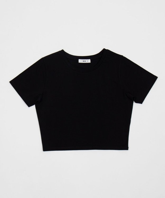 WEGO 【7色/SMLサイズ展開】コンパクトフィットT ブラック