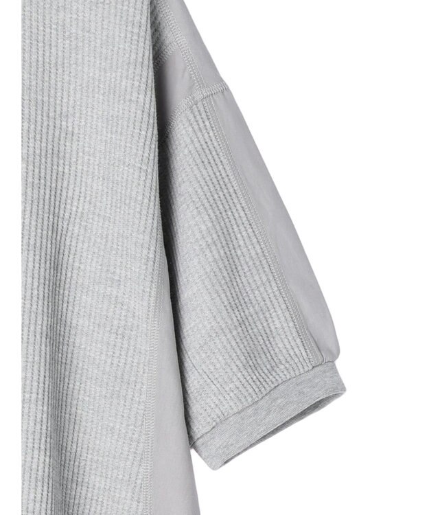 Green Parks ワッフル布帛ドッキングプルオーバー Gray Mixture