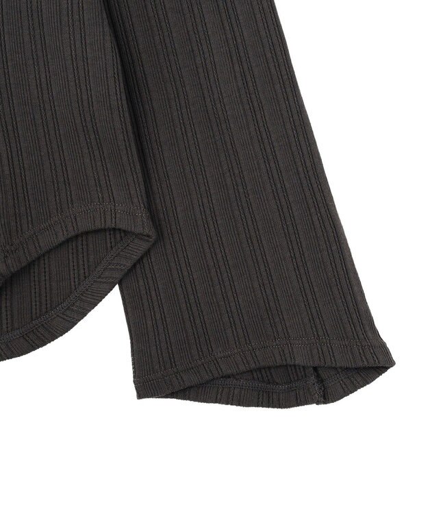 Green Parks チェーンリブカットプルオーバー Charcoal Gray