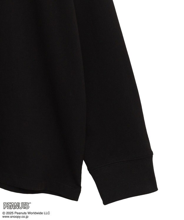 earth music&ecology 【綿100％】ＰＥＡＮＵＴＳ／ｅａｒｔｈ　ピーナッツギャングロンＴ Black