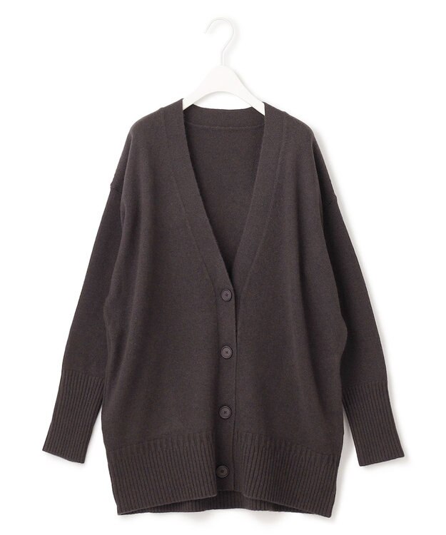 ICB 【洗える】 ソフトカシミヤミックス カーディガン バーントブラウン系