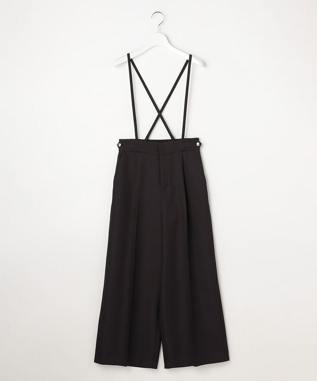 ANY SIS 【2WAY】サスペンダー付き ワイドパンツ ブラック