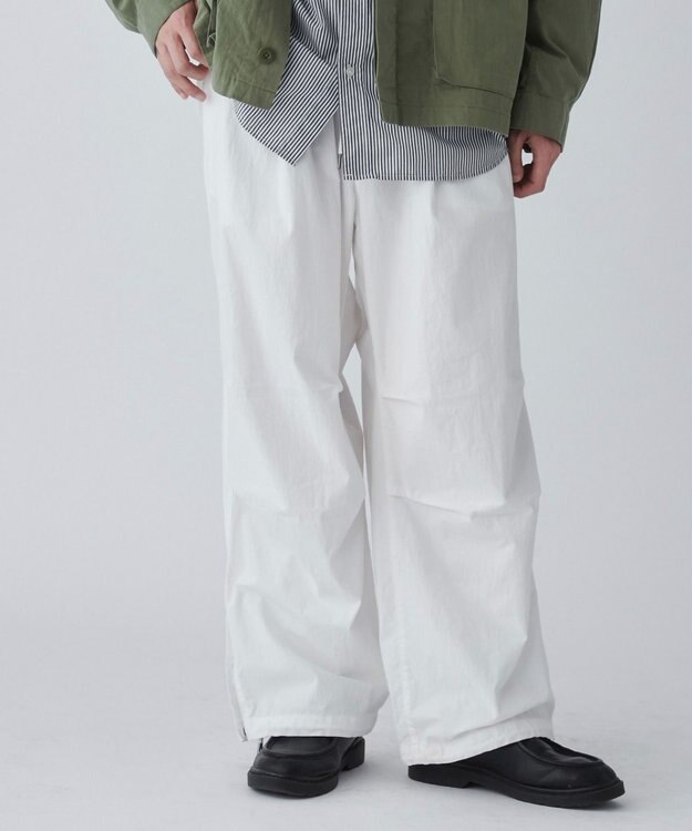 WEGO サイドスリットパラシュートパンツ ホワイト