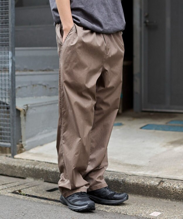 WEGO 【ウエストゴム/ドライ/速乾/MLサイズ展開】ピグメントDRYイージーパンツ ブラウンその他