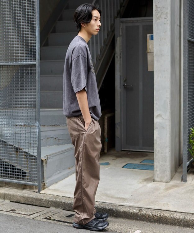 WEGO 【ウエストゴム/ドライ/速乾/MLサイズ展開】ピグメントDRYイージーパンツ ブラウンその他