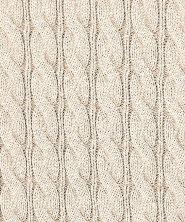 J.PRESS YORK STREET 【UNISEX】ピグメントコットン ケーブルニット ベージュ系