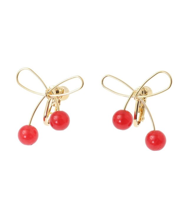 Maison de FLEUR チェリーイヤリング Red