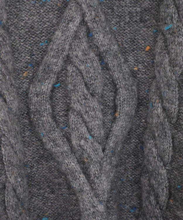 Green Parks ■ＥＳＣＡＲ　フリンジケーブルポップコーンニット Gray