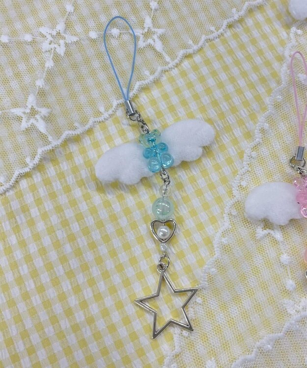 WEGO スターエンジェルキーホルダー サックス