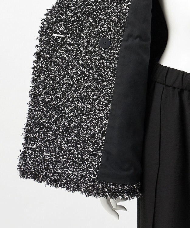 23区 L 【GOLD LABEL】CAMPOREバイカラーツイード ジレ モノトーン系