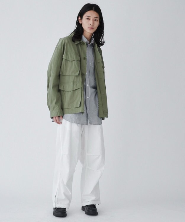 WEGO サイドスリットパラシュートパンツ ホワイト