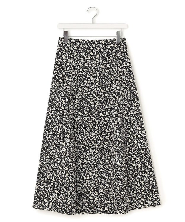 J.PRESS YORK STREET 【WOMEN】フラワープリント フレアスカート ブラック系5