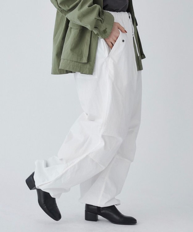 WEGO サイドスリットパラシュートパンツ ホワイト