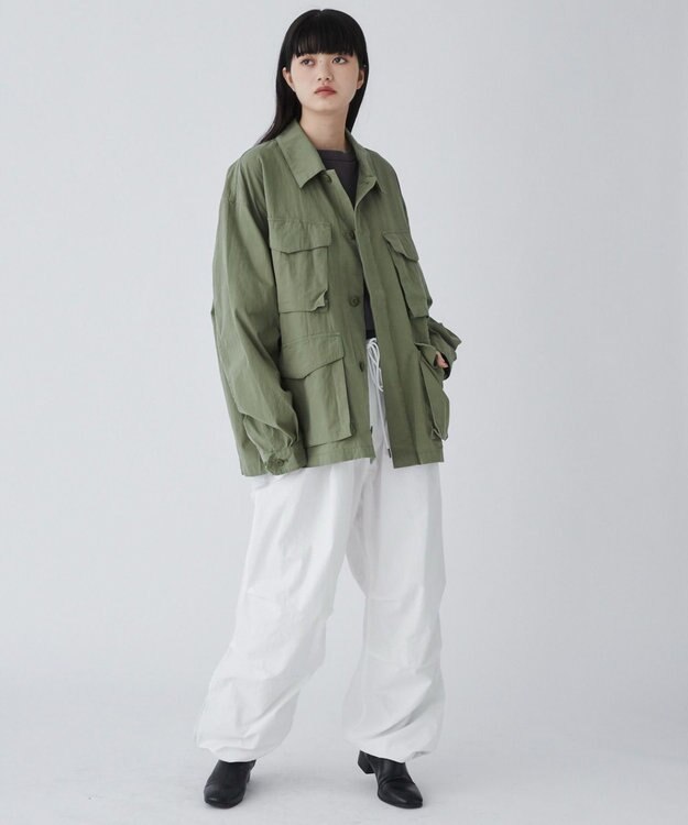 WEGO サイドスリットパラシュートパンツ ホワイト