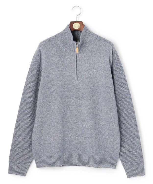 J.PRESS MEN 【KING SIZE】【Cash Lamb's Wool】ハーフジップ ニット_25年モデル ブルー系