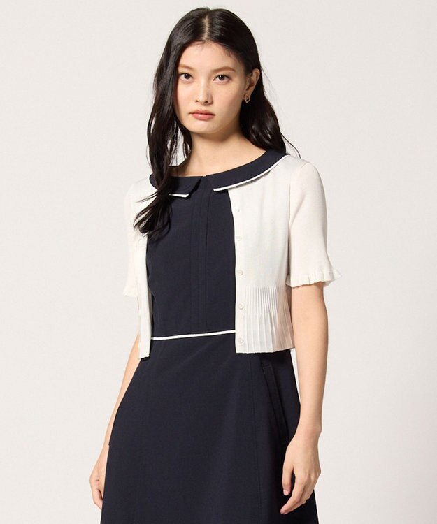 TOCCA HALF SLEEVE AJISAI  半袖カーディガン アイボリー系