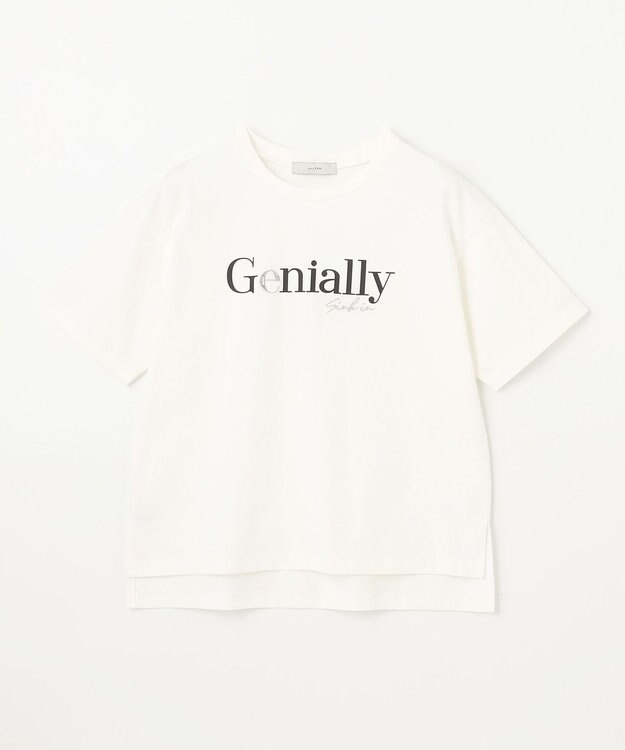 ANY L 半袖ロゴＴシャツ オフ[ロゴプリント＆刺繍]