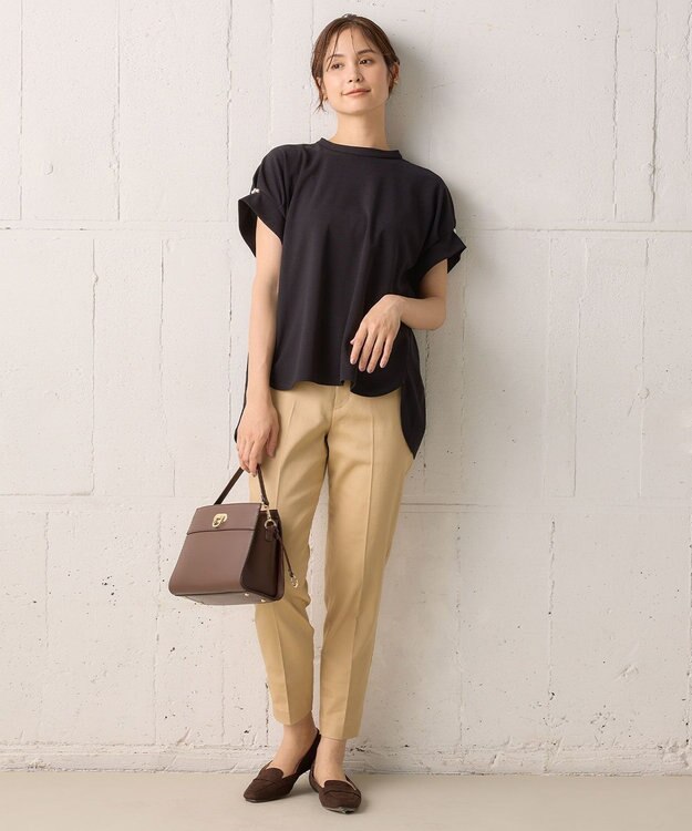 組曲 【WEB限定】ストレッチテーパード パンツ ベージュ系