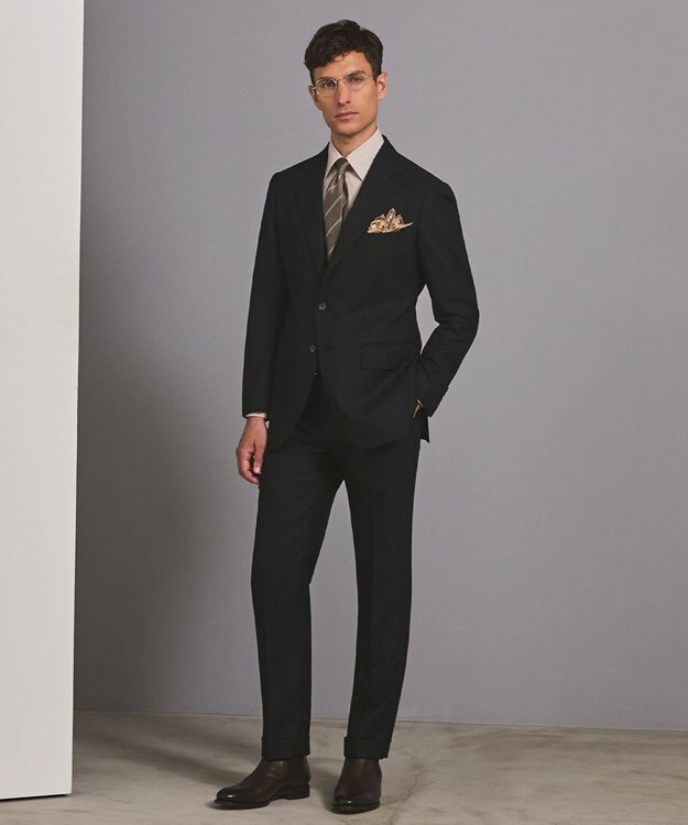 GOTAIRIKU 首にも巻ける【2WAY/日本製】シルク100% ポケットチーフ（チェック柄） ベージュ系8