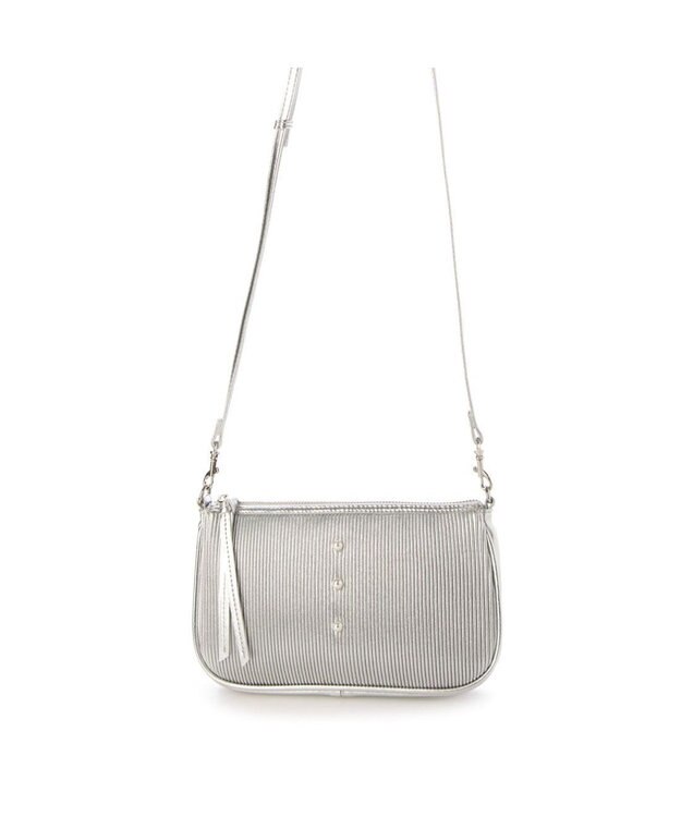 UNBILLION ペルケ perche / シーププリーツパール付き2wayショルダー シルバー