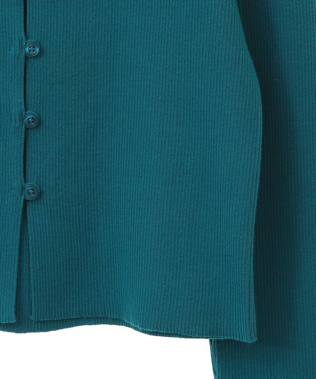 AMERICAN HOLIC スクエアリブニットカーディガン Turquoise Blue