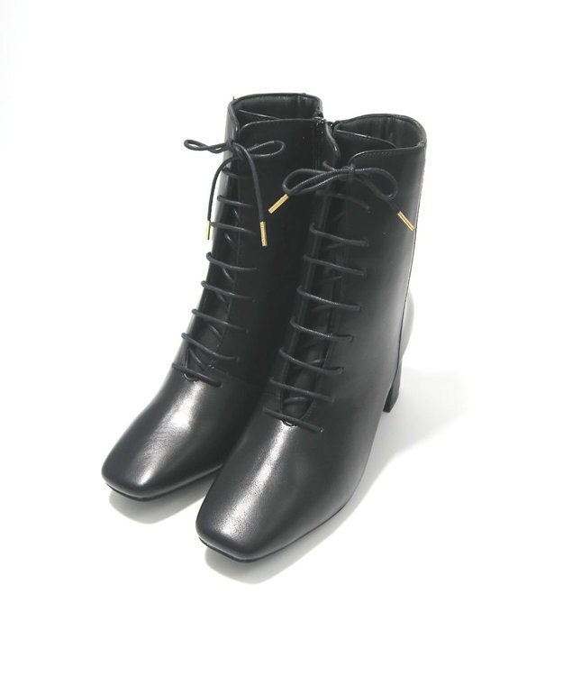 BONTRE 【MIONOTIS/ミオノティス】レースアップヒールブーツ/707B ブラック