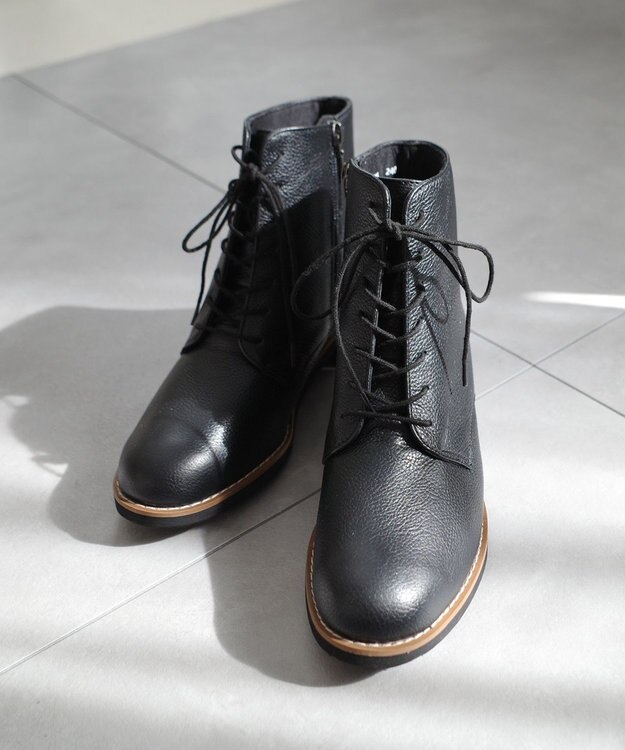 Pointer 本革レースアップブーツ ブラック
