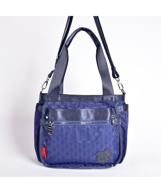 Y'SACCS 【PEANUTSコラボ】SNOOPY（スヌーピー） Polka Dots 2WAYトート ネイビー