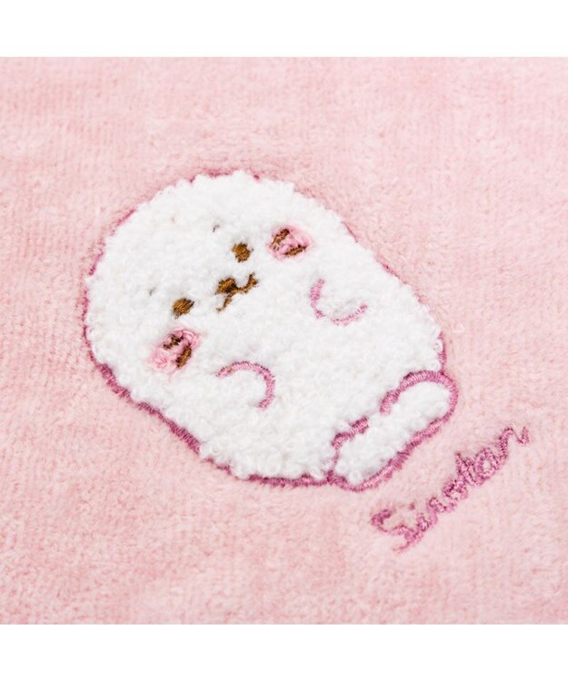 Mother garden しろたん サガラミニタオル 《桃》 単品  25cm×25cm 桃