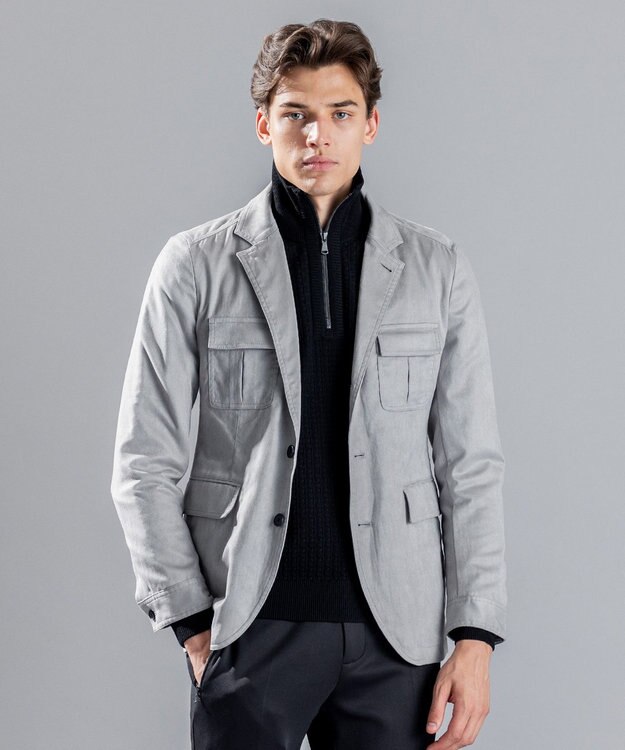 JOSEPH HOMME コマスウェード フィールドジャケット ライトグレー系