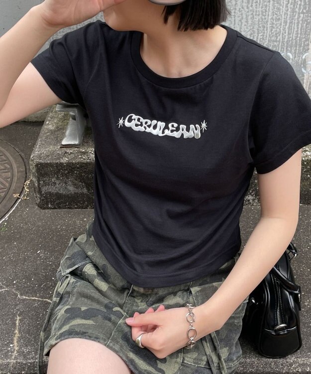 WEGO シルバー3DプリントT ブラック