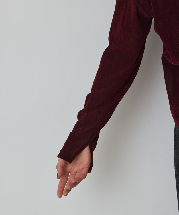 GRACE CONTINENTAL フロッキーオーバーカットトップ ボルドー