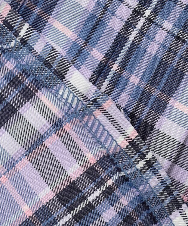 ANY KIDS チェック柄 ガーリー スカパン ブルー系