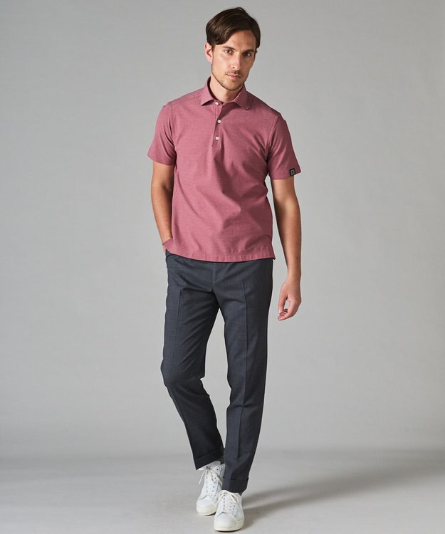 GOTAIRIKU 2年連続売上NO1【仕事で着られる】キレイめ 鹿の子ビズポロシャツ ワイン系