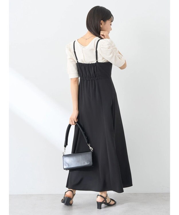 earth music&ecology 胸元ベルトキャミワンピース Black