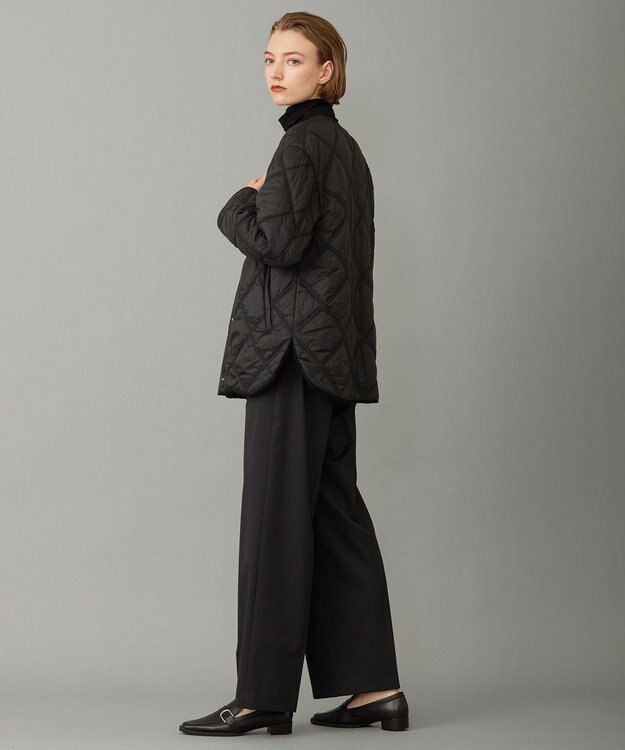 ICB 【リバーシブル着用可能】 ウールパイルキルト ミドル丈コート ブラック系